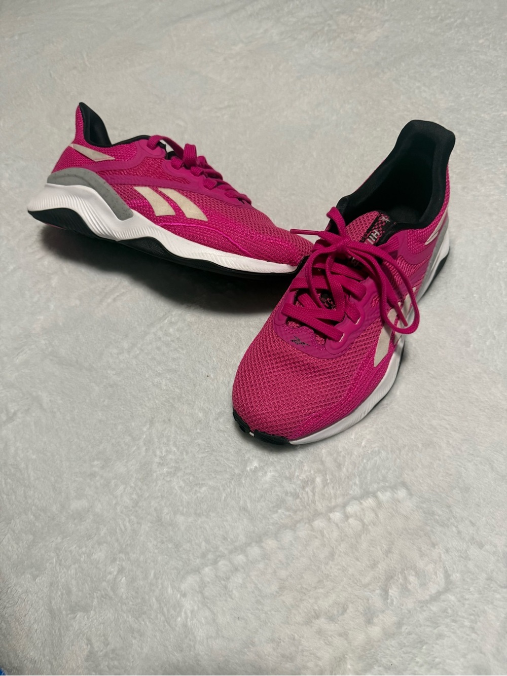 Reebok Women's Athletic Sneakers in Fuchsia with White Accents